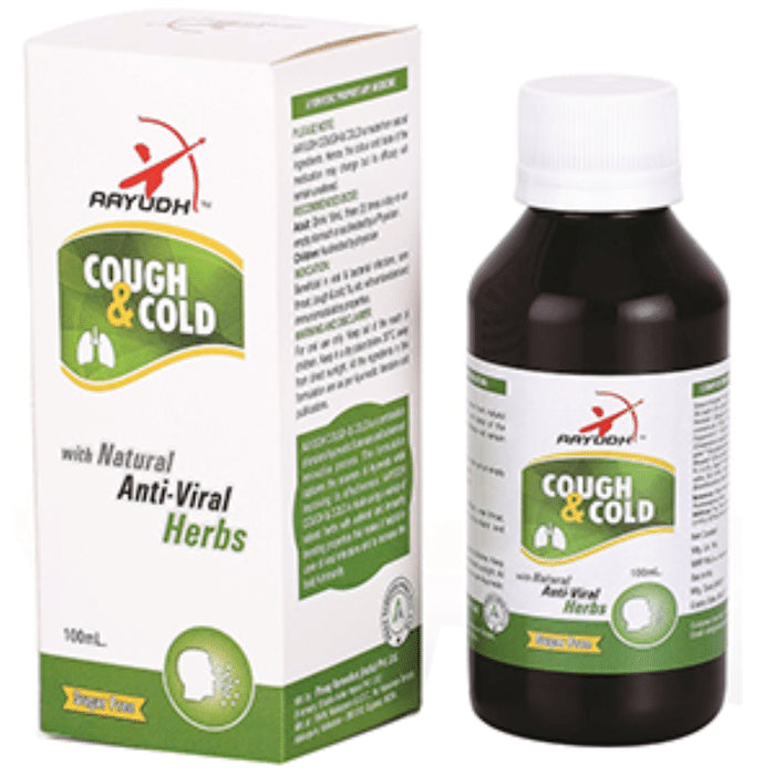 Aayudh Cough & Cold Syrup (100ml Each) Sugar Free
box of 1 Bottle