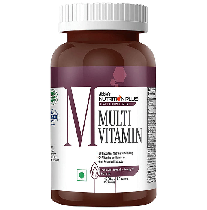 Abbie's Nutrition Plus Health Supplements Multivitamins Tablet
bottle of 60 tablets