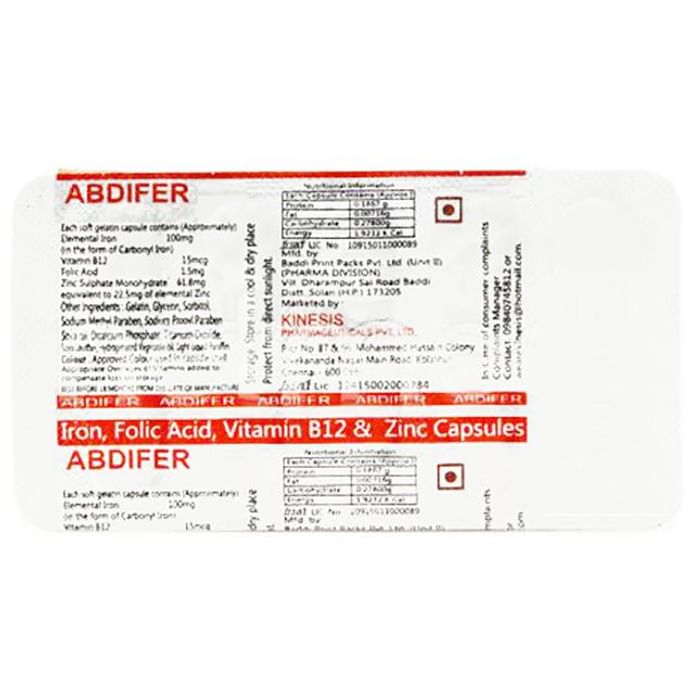 Abdifer Capsule
strip of 10 capsules