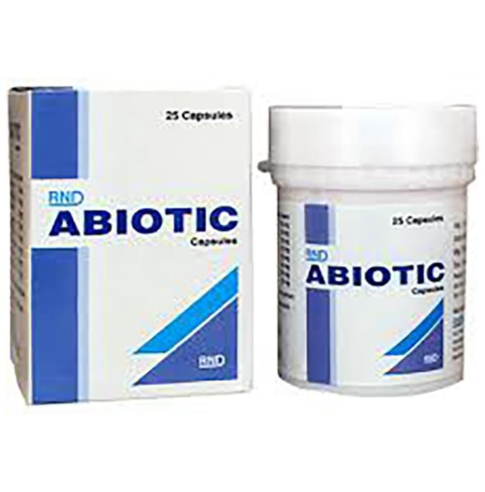 Abiotic Capsule
strip of 25 capsules