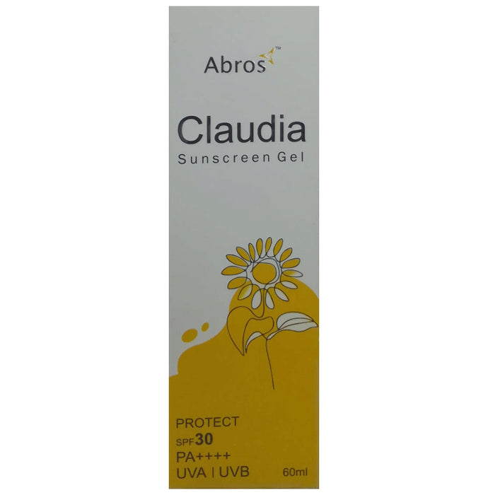 Abros Claudia Sunscreen Gel SPF 30 PA++++
bottle of 60 ml Gel
