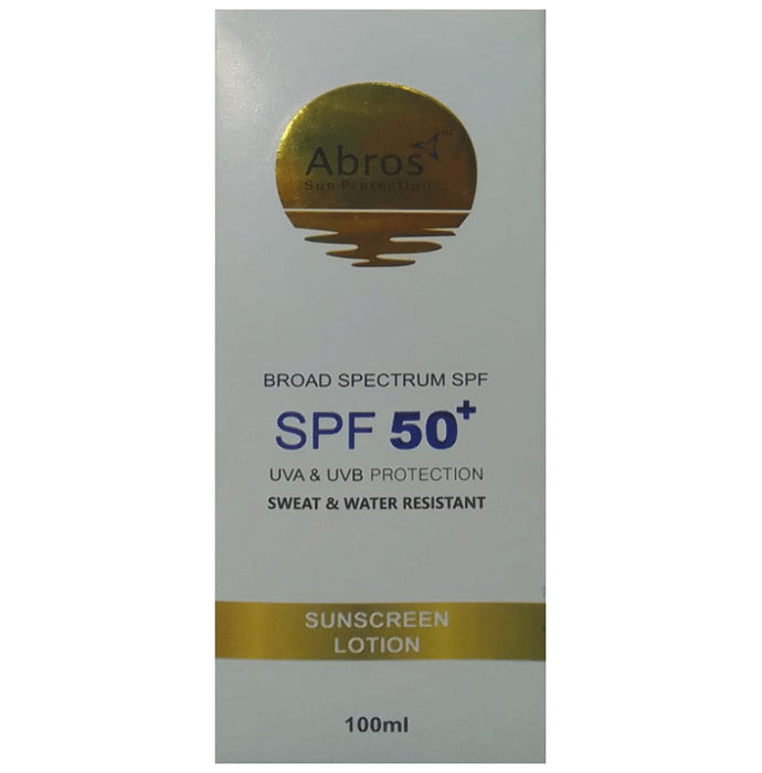 Abros Sun Protection Sunscreen Lotion SPF 50+
bottle of 100 ml Lotion