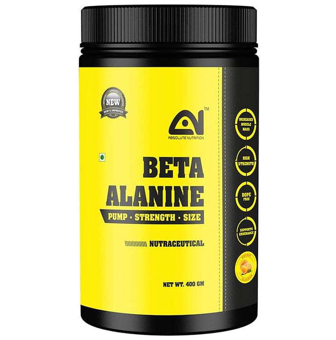 Absolute Nutrition Beta Alanine Orange
jar of 400 gm Powder