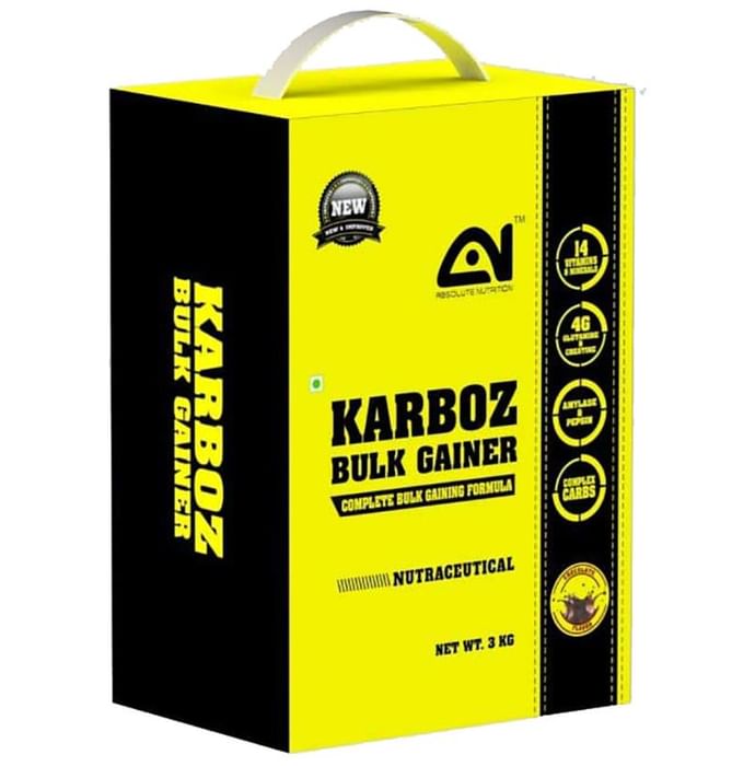 Absolute Nutrition Karboz Bulk Gainer Chocolate
box of 3 kg Powder
