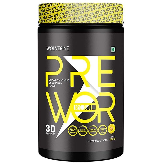 Absolute Nutrition Wolverine Pre Workout Powder Orange
jar of 400 gm Powder