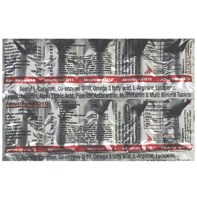 Absotrend Q 10 Tablet
strip of 10 tablets