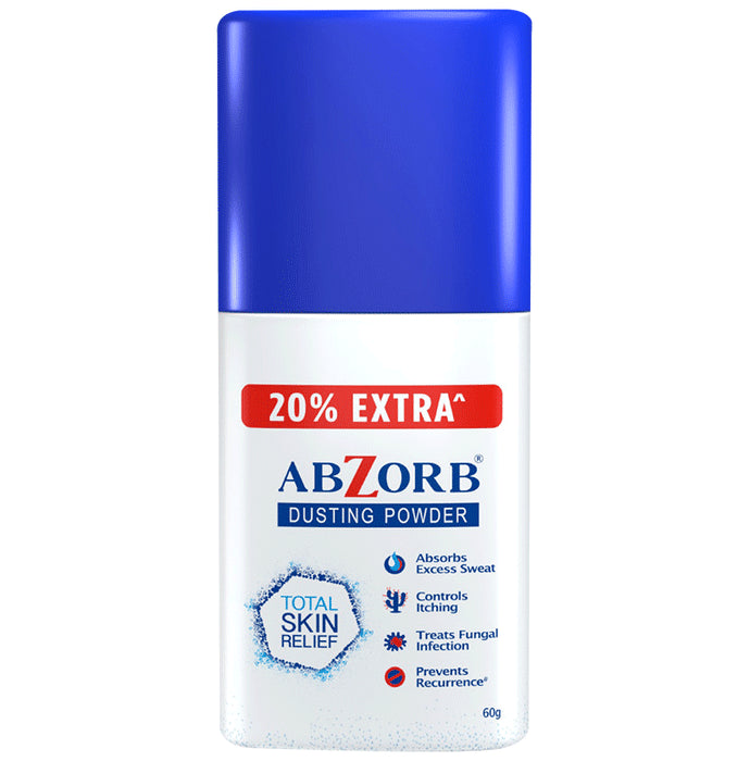 Abzorb Anti Fungal Dusting Powder | Absorbs Excess Sweat | Controls Itching | Derma Care | Manages Fungal Infections
bottle of 60 gm Dusting Powder