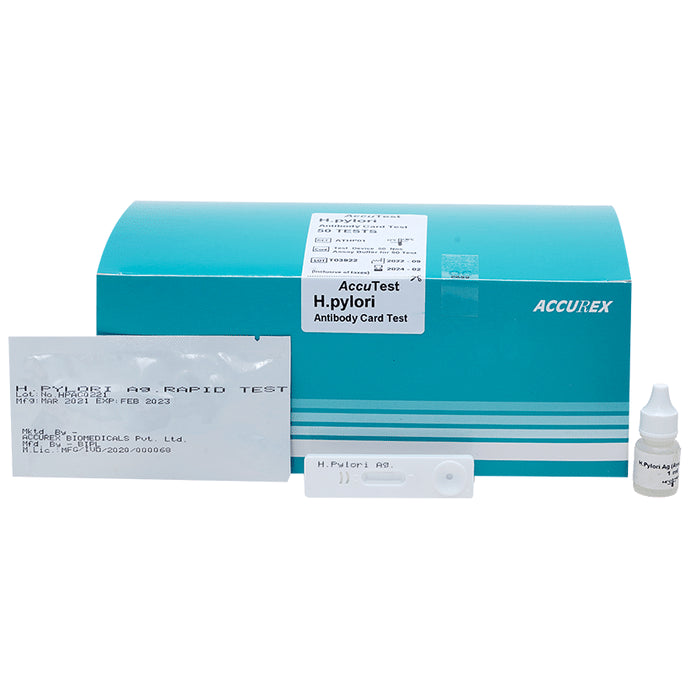 Accu Test H.Pylori Antibody Card Test
box of 50 Test Kits