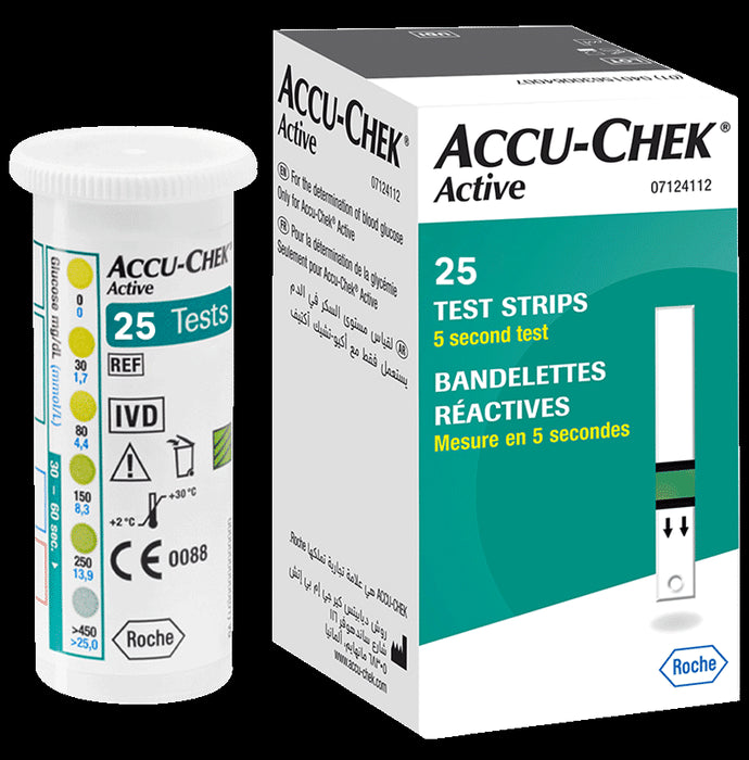 Accu-Chek Active Strip
box of 25 Test Strips
