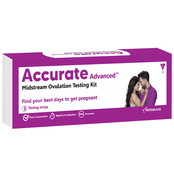 Accurate Advanced Midstream Ovulation Testing Kit
box of 3 Test Strips