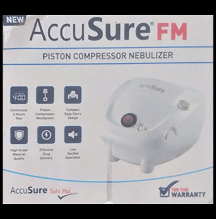 AccuSure FM Piston Compressor Nebulizer
box of 1 Unit