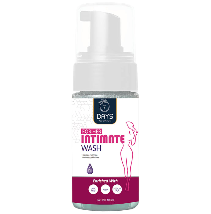 7Days For Her Intimate Wash Liquid
pump bottle of 100 ml Liquid