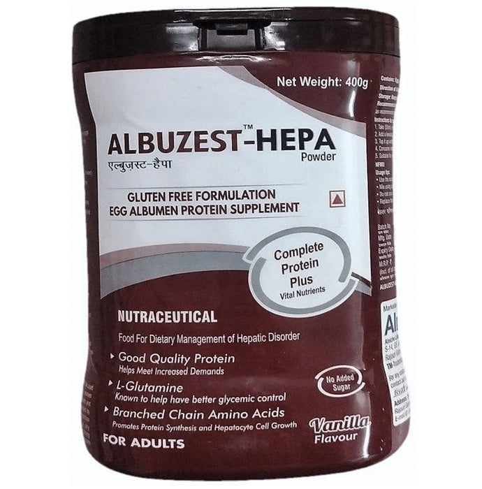 Albuzest Hepa Powder Vanilla
jar of 400 gm Powder
