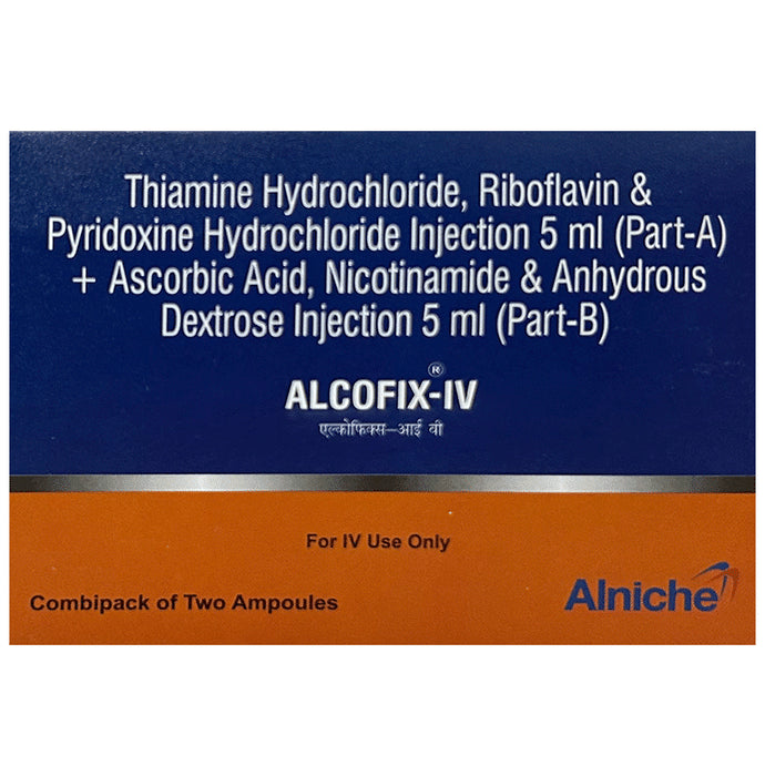 Alcofix-IV Combipack of Two Ampoules 5ml Each
box of 2 injections