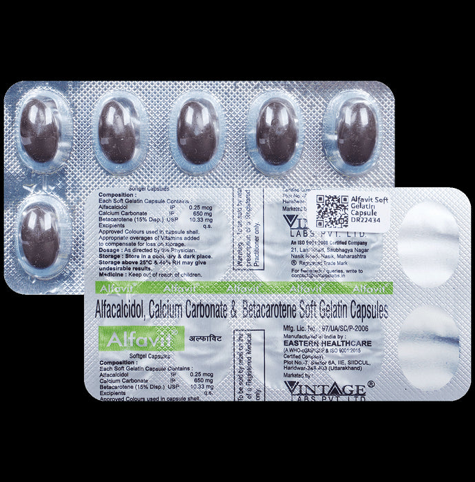 Alfavit Soft Gelatin Capsule
strip of 10 soft gelatin capsules