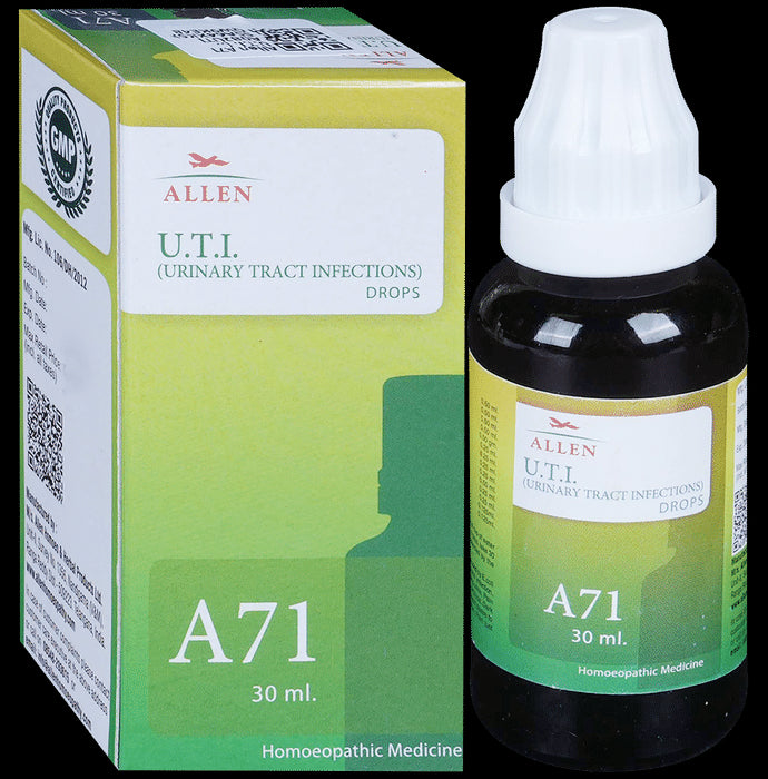 Allen A71 U.T.I. (Urinary Tract Infections) Drop
bottle of 30 ml Drop