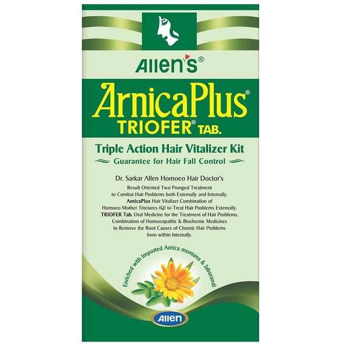 Allen Laboratories Arnica Plus (Hair Vitalizer 100 Ml+ Triofer 50 Tablets) Kit
combo pack of 2 kit