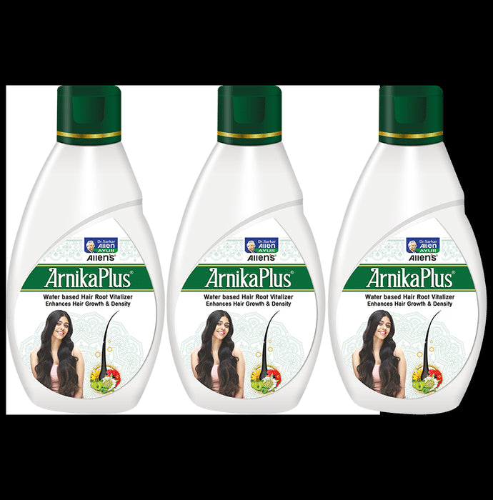Allen Laboratories Arnika Plus Water Based Hair Root Vitalizer for Enhances Hair Growth & Density (100ml Each)
combo pack of 3 bottles