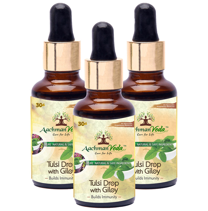 Aachman Veda Tulsi Drop with Giloy (30ml Each)
combo pack of 3 bottles