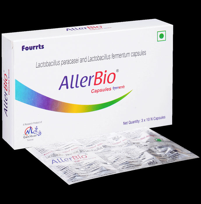 Allerbio Anti-Allergic Probiotic Capsule
strip of 10 capsules