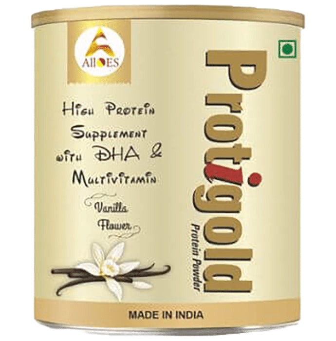 Alloes Protigold Protein Powder Vanilla
Tin of 200 gm Powder