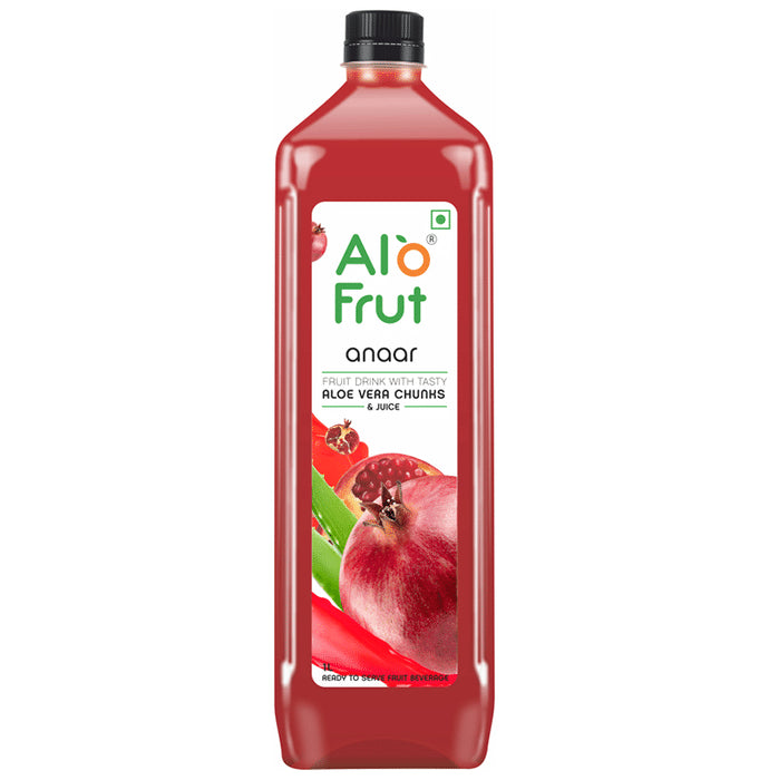 Alo Frut Anaar Aloevera Chunks & Juice
bottle of 1 Ltr Juice