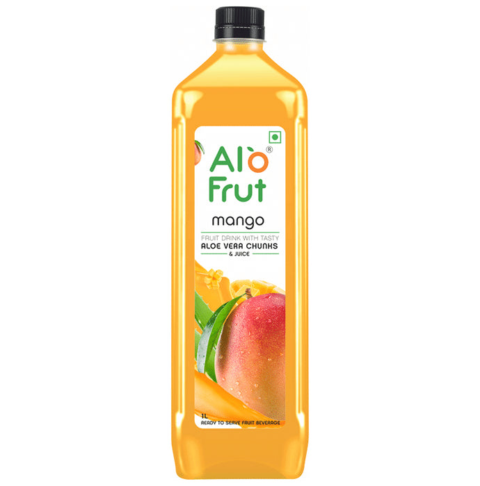 Alo Frut Mango Aloevera Chunks & Juice
bottle of 1 Ltr Juice