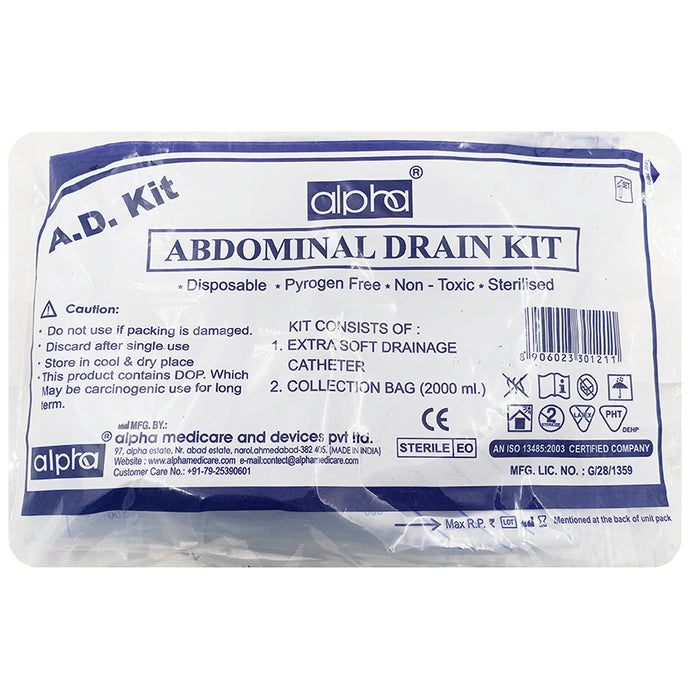 Alpha Abdominal Drain Kit
packet of 1 Kit