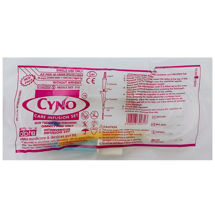 Alpha Cyno Care Infusion Set
packet of 1 Unit