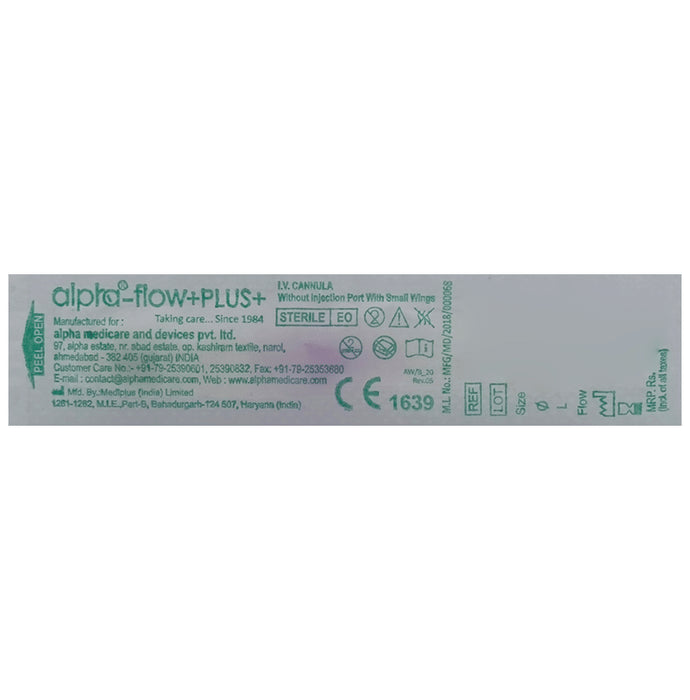 Alpha Flow IV Cannula 26G
packet of 1 Cannula