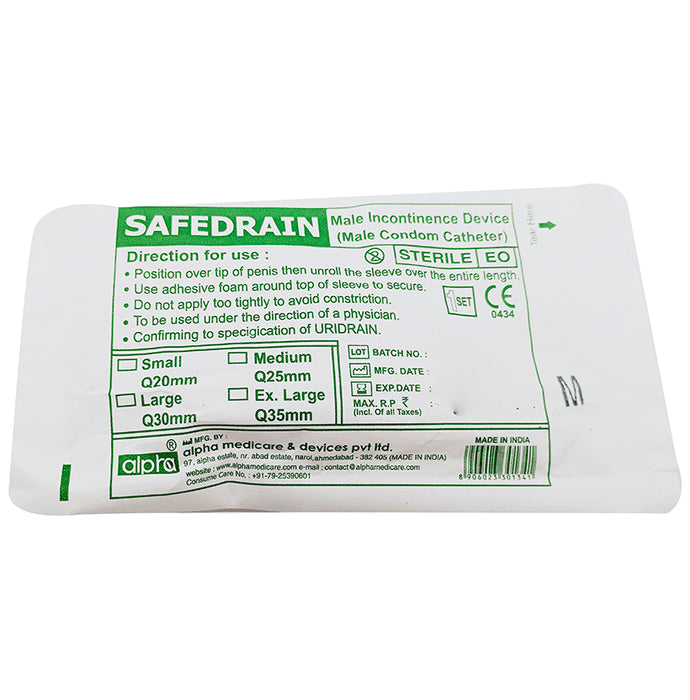 Alpha Safedrain Male Incontinence Device Medium
packet of 1 Unit