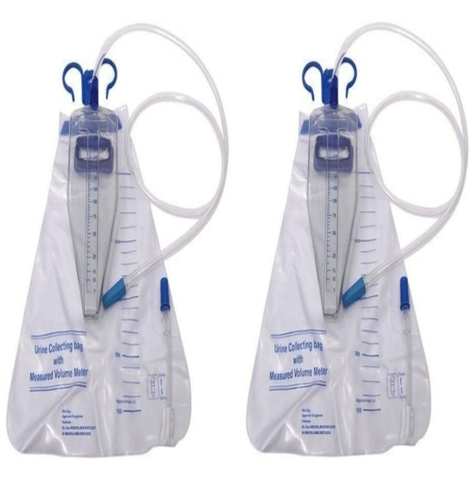 Alpha Urometer Uromeasure Bag with Measure Flexible Bottle
combo pack of 2 units