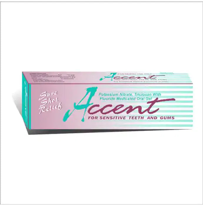 Accent Medicated Oral Gel
tube of 50 gm Toothpaste