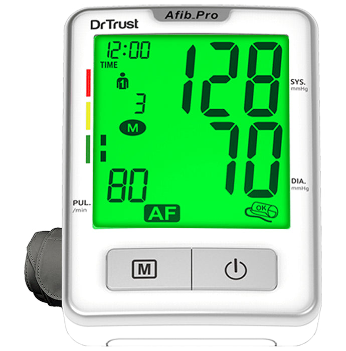 Dr Trust USA Atrial Fibrillation Digital Blood Pressure Monitor Silver
box of 1 Unit
