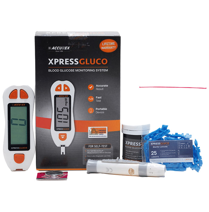 Accurex Xpress Glucometer Kit
box of 1 Unit