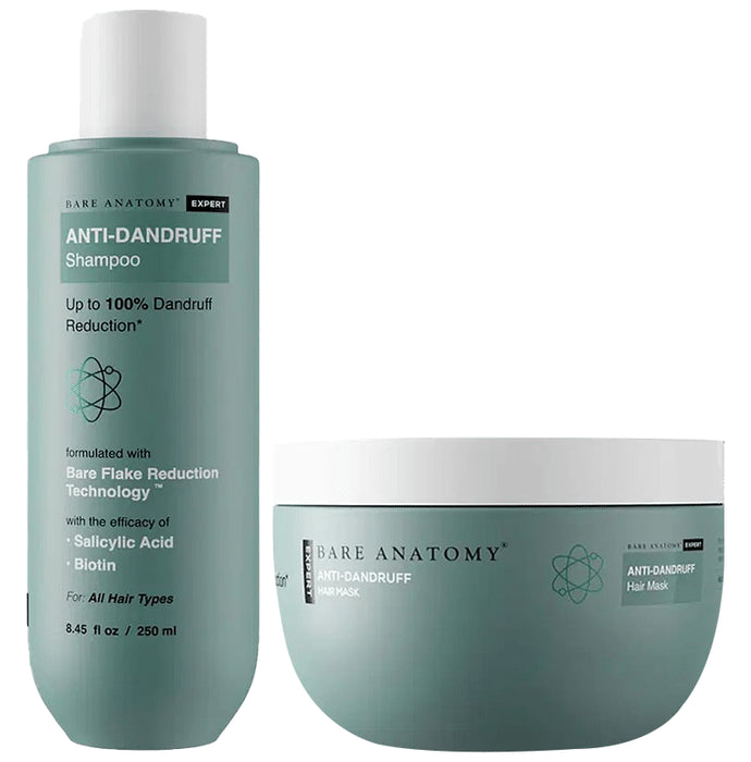 Bare Anatomy Combo Pack of Anti-Dandruff Shampoo (250ml) & Anti-Dandruff Hair Mask (250gm)
combo pack of 2 units