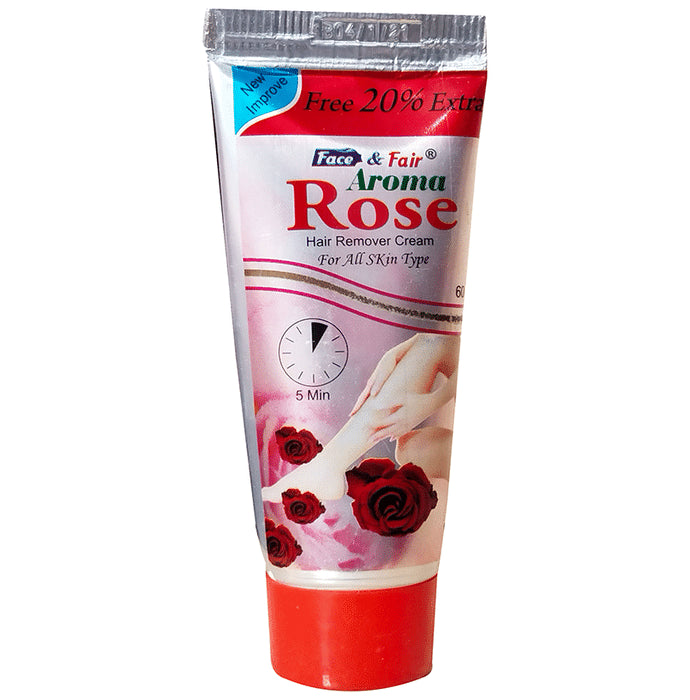 Face & Fair Hair Remover Cream Aroma Rose for All Skin Type
tube of 60 gm Cream