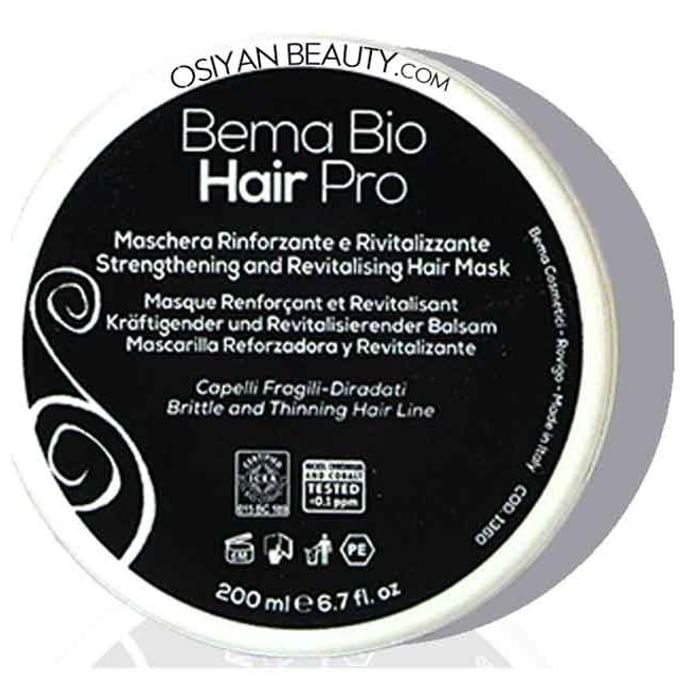Bema Bio Hair Pro Mask Strengthening and Revitalising
box of 200 ml Mask