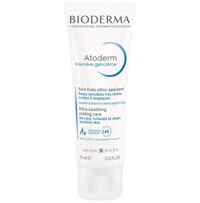 Bioderma Atoderm Intensive Gel | Ultra Soothing Cooling Care | For Very Dry, Irritated to Atopic Sensitive Skin
tube of 75 ml Cream