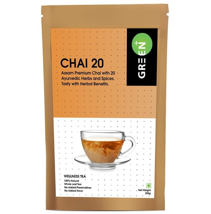 Budwhite Green+ Chai 20 Wellness Tea
packet of 250 gm Leaves