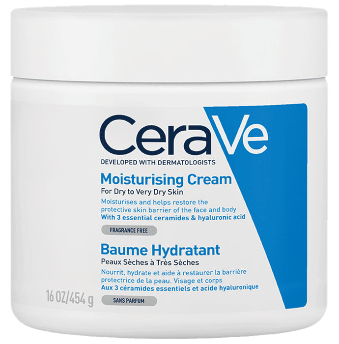 CeraVe Moisturising Cream for Dry to Very Dry Skin | Hydrating Face Care Product
jar of 454 gm Cream