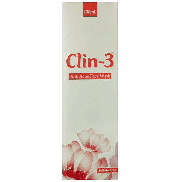 Clin - 3 Anti-Acne Face Wash | Sulphate-Free
bottle of 100 ml Face Wash