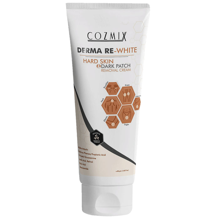 Cozmix Derma Re-White Hard Skin & Dark Patch Removal Cream
tube of 80 gm Cream