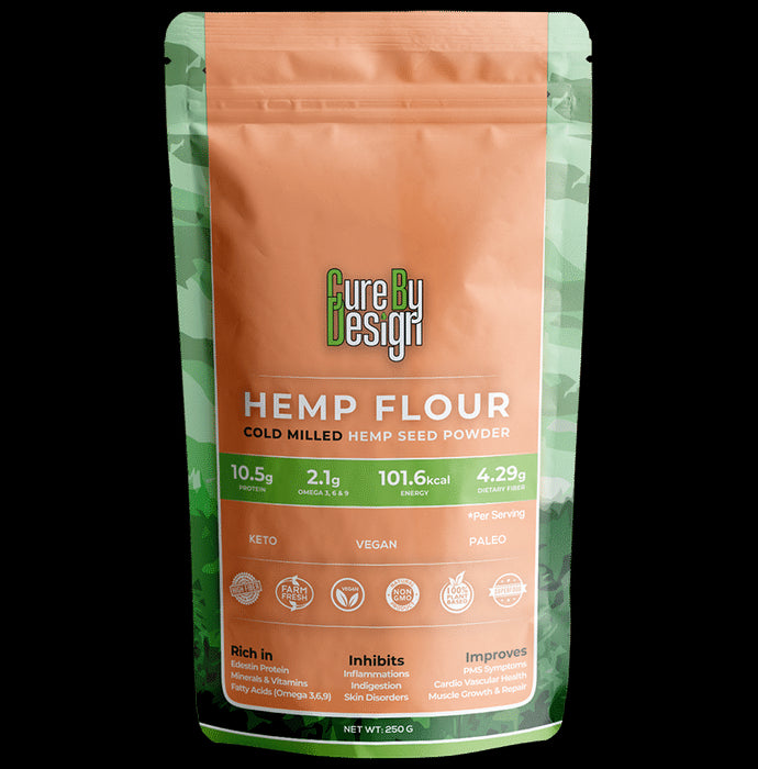 Cure By Design Hemp Seed Flour
packet of 250 gm Powder