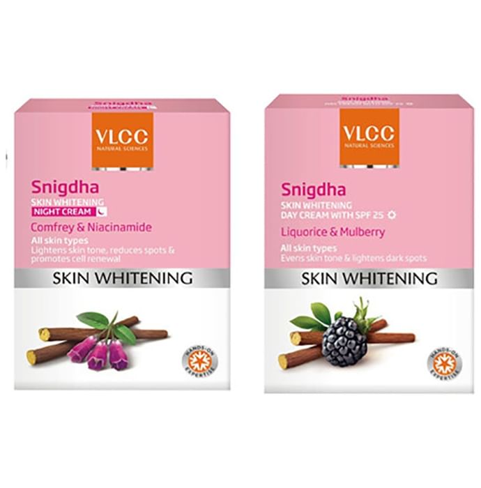 Day & Night Cream Combo of VLCC Snigdha Skin Whitening Day and Night Cream (50gm Each)
combo pack of 2 jar