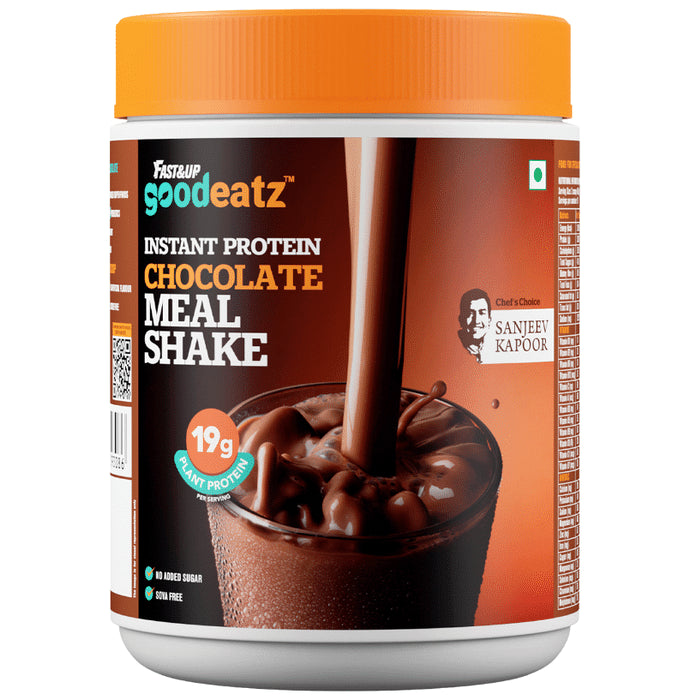 Fast&Up Goodeatz 19gm Plant Protein Instant Protein Chocolate Meal Shake
jar of 405 gm Powder