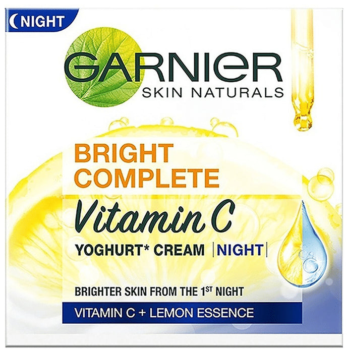 Garnier Skin Naturals Bright Complete Vitamin C Yoghurt Night Cream
jar of 40 gm Cream