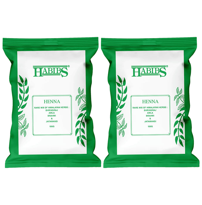 Habibs Henna Mehndi Powder Enriched with Bhringraj Amla Brahmi Jatamansi For Hair Color (100 gm)
combo pack of 2 Packs