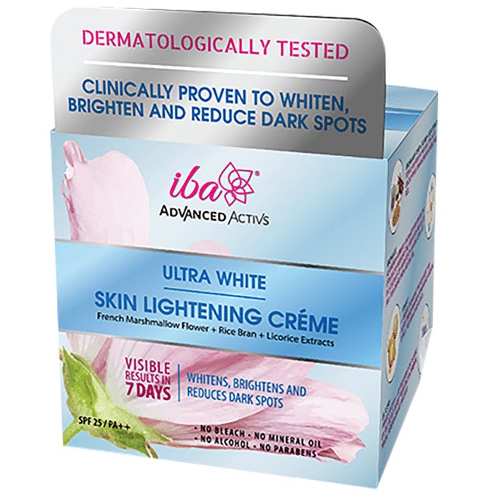 Iba Advanced Activs Ultra White Skin Lightening Creme
jar of 50 gm Cream