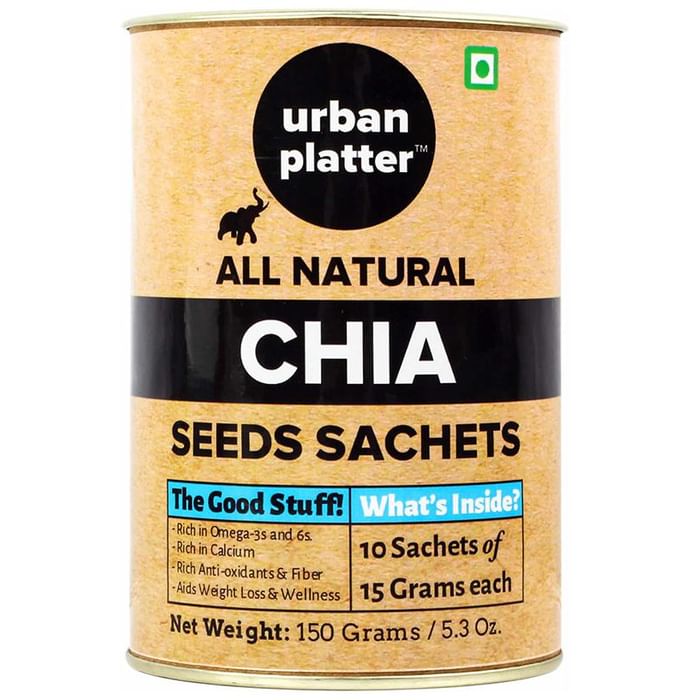 Urban Platter All Natural Chia Seeds Sachets (15gm Each)
jar of 10 Sachets